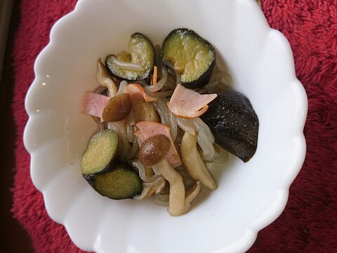 すぐできる! 茄子としめじの中華炒め